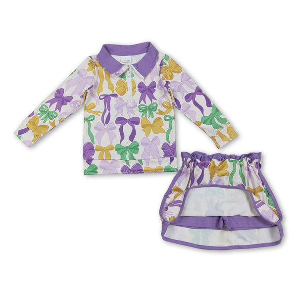 Kids Mardi Gras Skirt Set