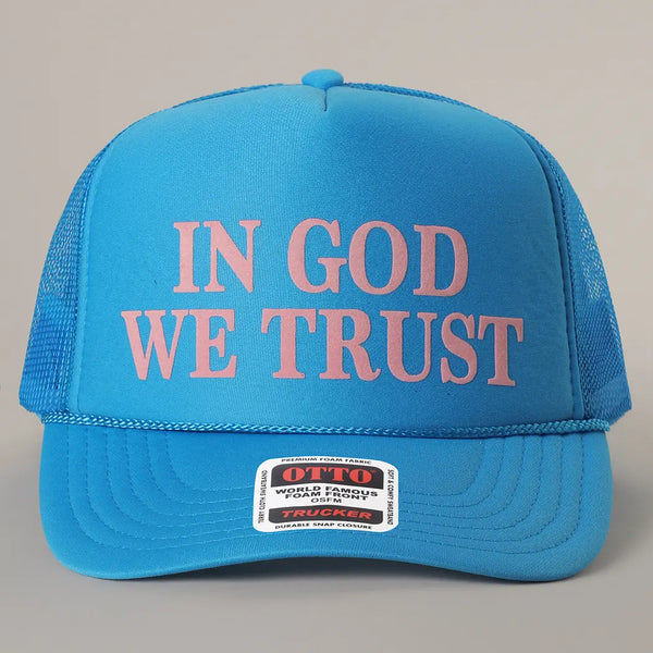 In God We Trust Mesh Back Foam Trucker Hat