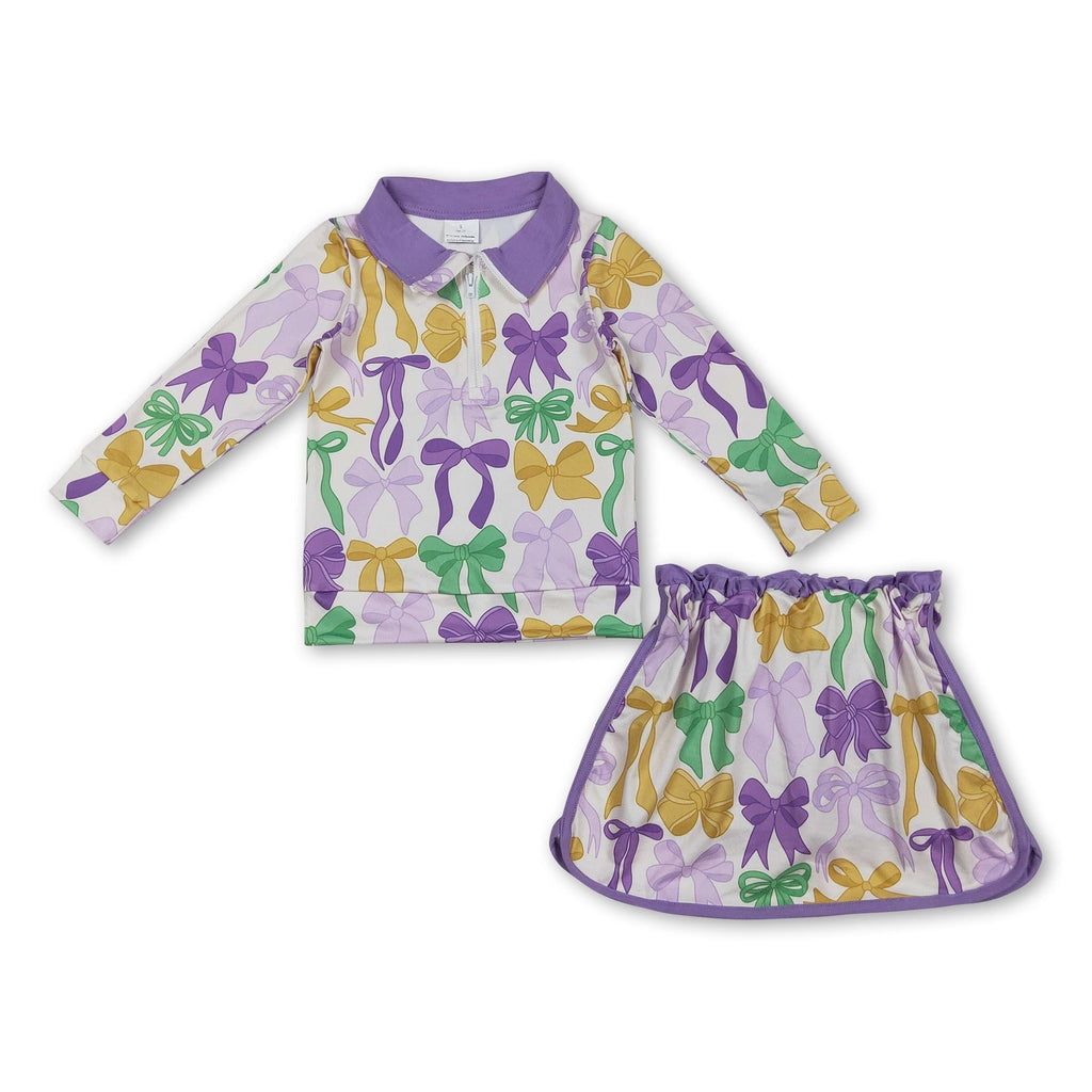 Kids Mardi Gras Skirt Set