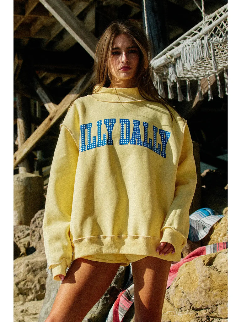Reversible Mock Neck Sweatshirt