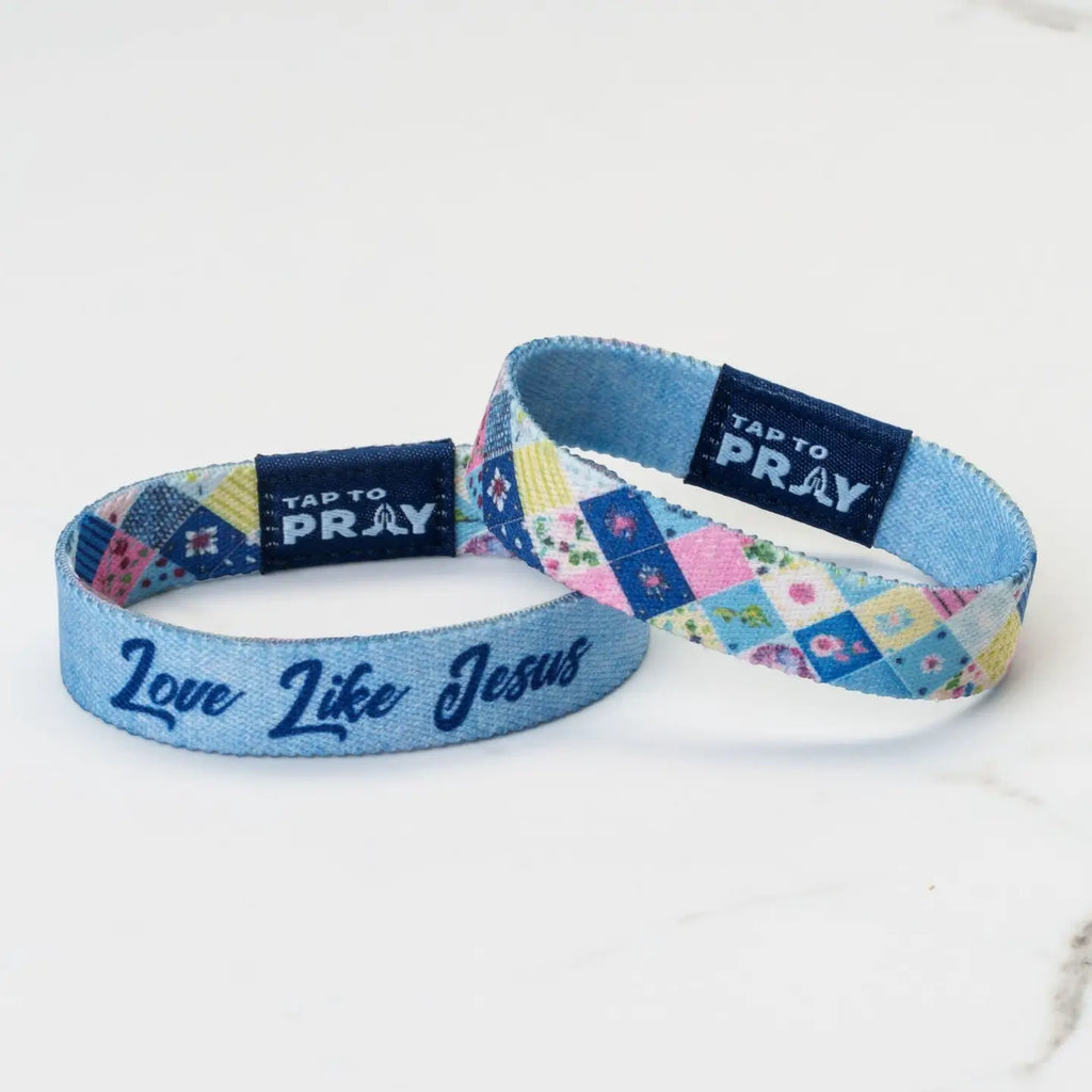 Tap To Pray Patchwork Love Like Jesus Wristband