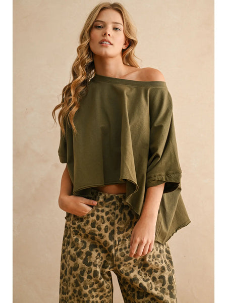 Dye and Wash Oversized Top