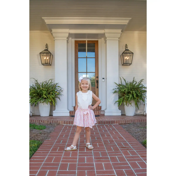 Lacey Pink Floral Skirt