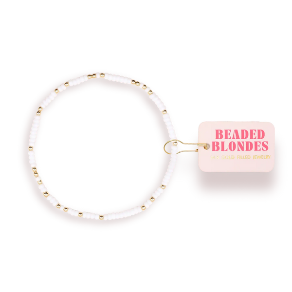 White Sprinkle Bracelet-6.75in.
