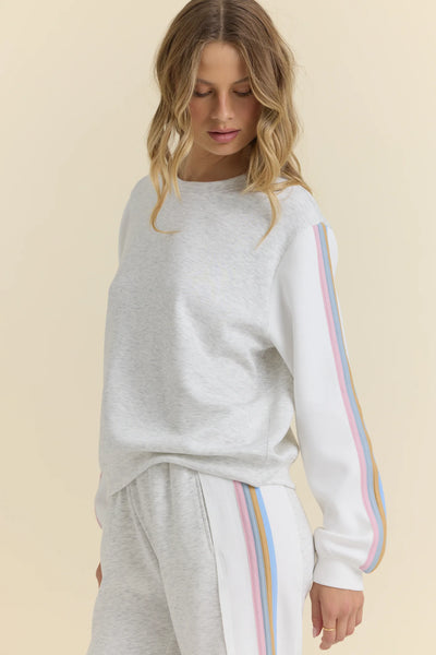 VH Striped Crewneck & Wide Leg Pant Set