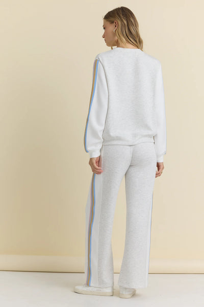 VH Striped Crewneck & Wide Leg Pant Set