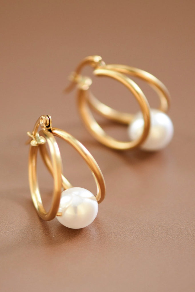 18k Waterproof Non-tarnish Stainless Steel Hoops