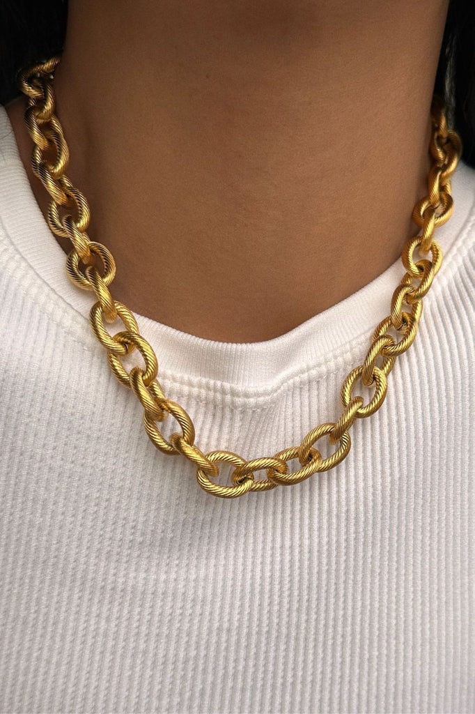 18K Gold Dipped Stainless Steel Chain Necklace