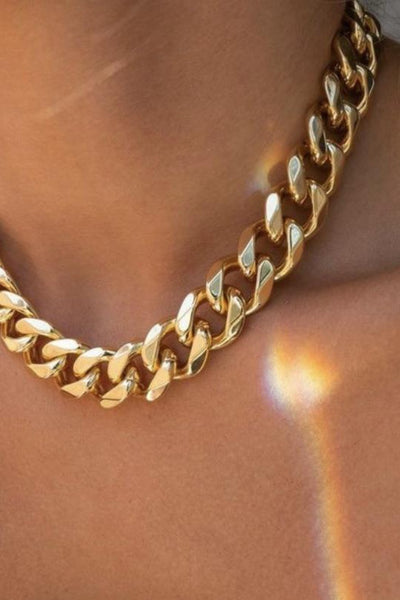 18K Gold Dipped Stainless Steel Chain Necklace