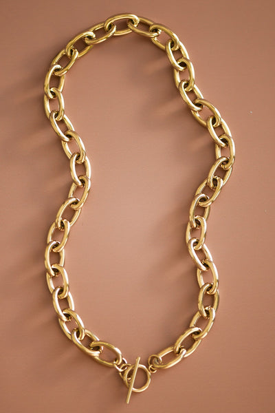 18K Gold Dipped Stainless Steel Chain Necklace