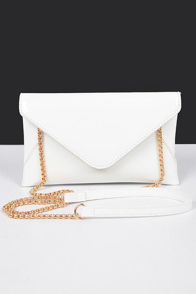 Enamel Envelope Clutch