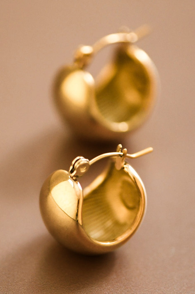 18k Waterproof Non-tarnish Stainless Steel Hoops