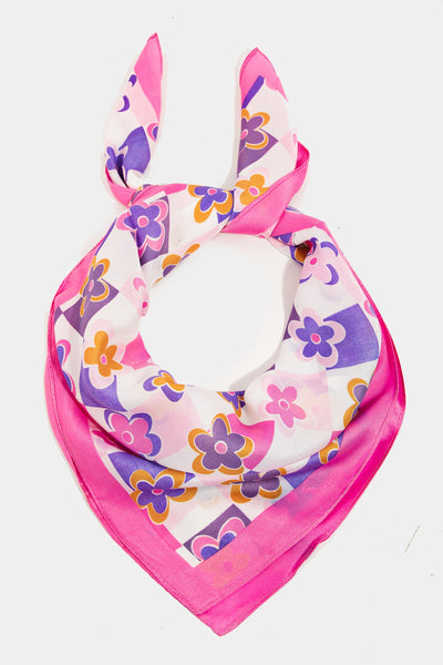 Flower Print Square Scarf