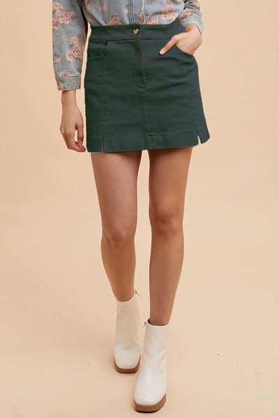 A-Line Slit Detailed Mini Skirt