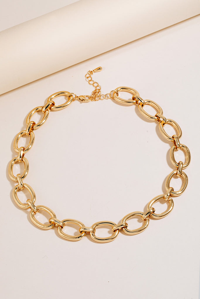 Thick Oval Chain Link Necklace