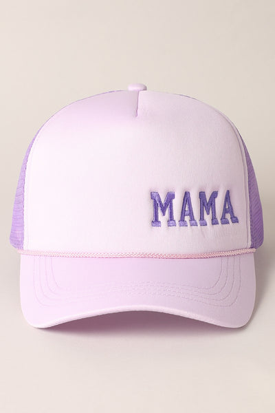 Mama Embroidered Foam Mesh Back Trucker Hat