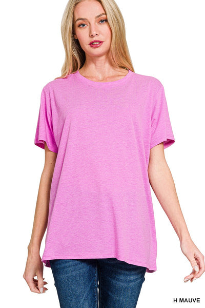 Cotton Boyfriend Round Neck Tee
