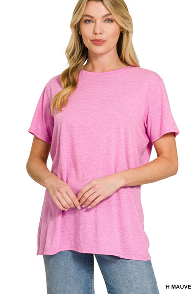 Cotton Boyfriend Round Neck Tee