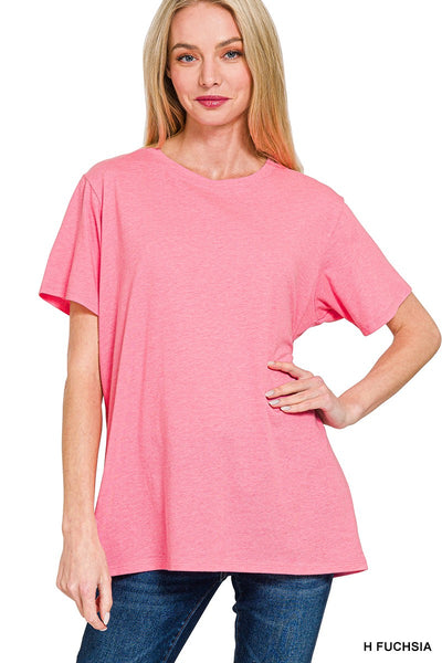 Cotton Boyfriend Round Neck Tee