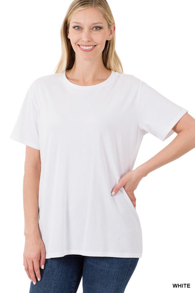 Cotton Boyfriend Round Neck Tee