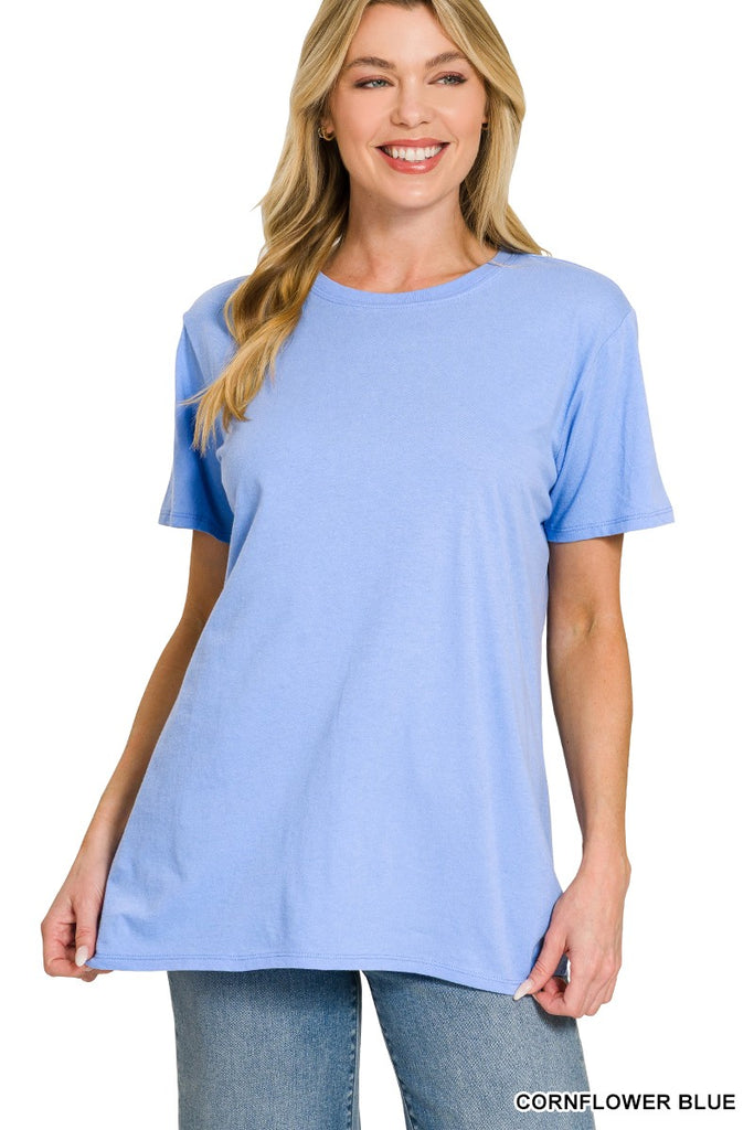 Cotton Boyfriend Round Neck Tee