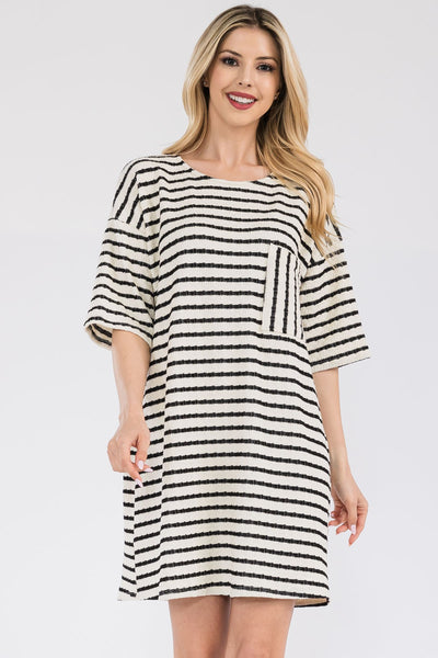 Striped Tunic Shirt Dress