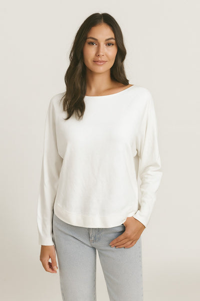 Boatneck Long Sleeve Pullover Sweater