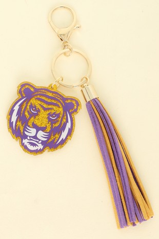 Game Day Tiger Keychain with Tassel