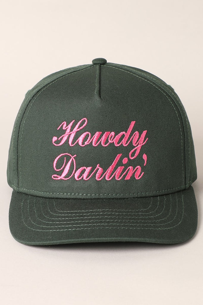 Howdy Darlin Designed Embroidery Baseball Cap