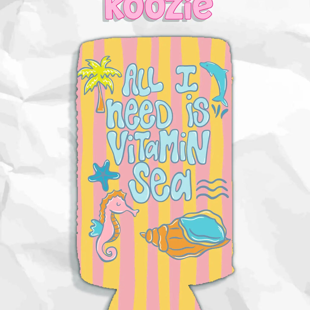 All I Need Is Vitamin Sea Beach Koozie