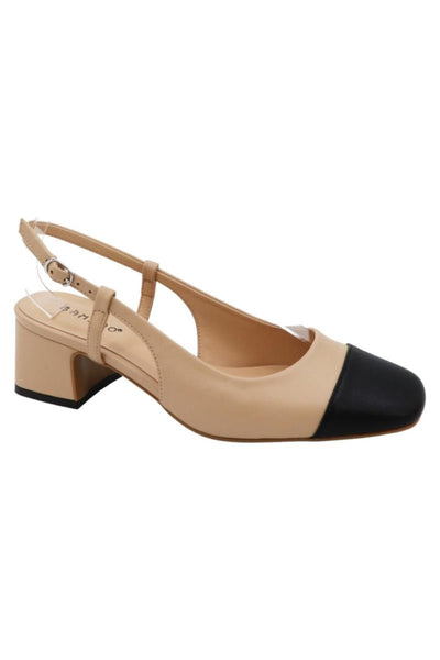 Bamboo Venue Caped Toe Slingback Heel