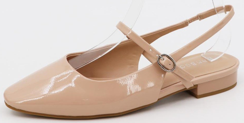 Bamboo Coco Low Heel Slingback Flat