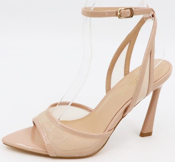 Anne Michelle Smoke Ankle Strap Heel