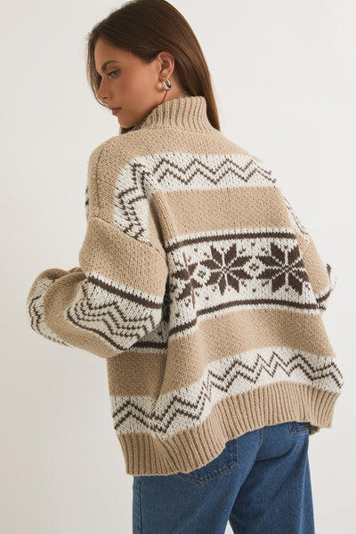 Long Sleeve Collared Sweater Jacket