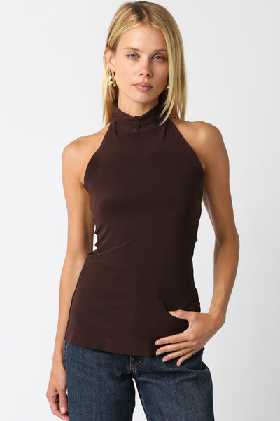 Sleeveless Mock Neck Top