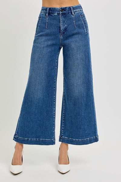Risen High Rise Crop Wide Jean