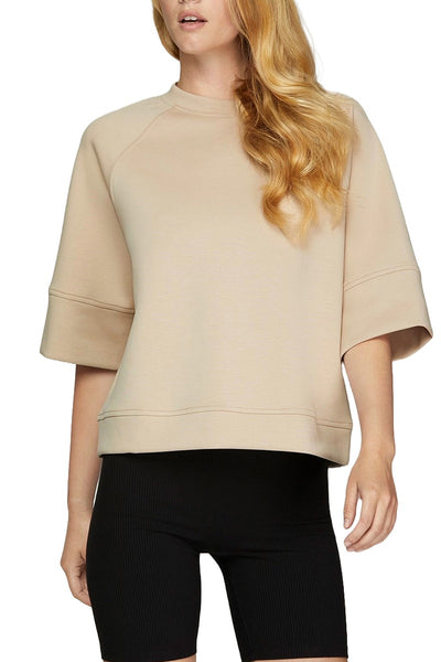 3/4 Sleeve Scuba Knit Top