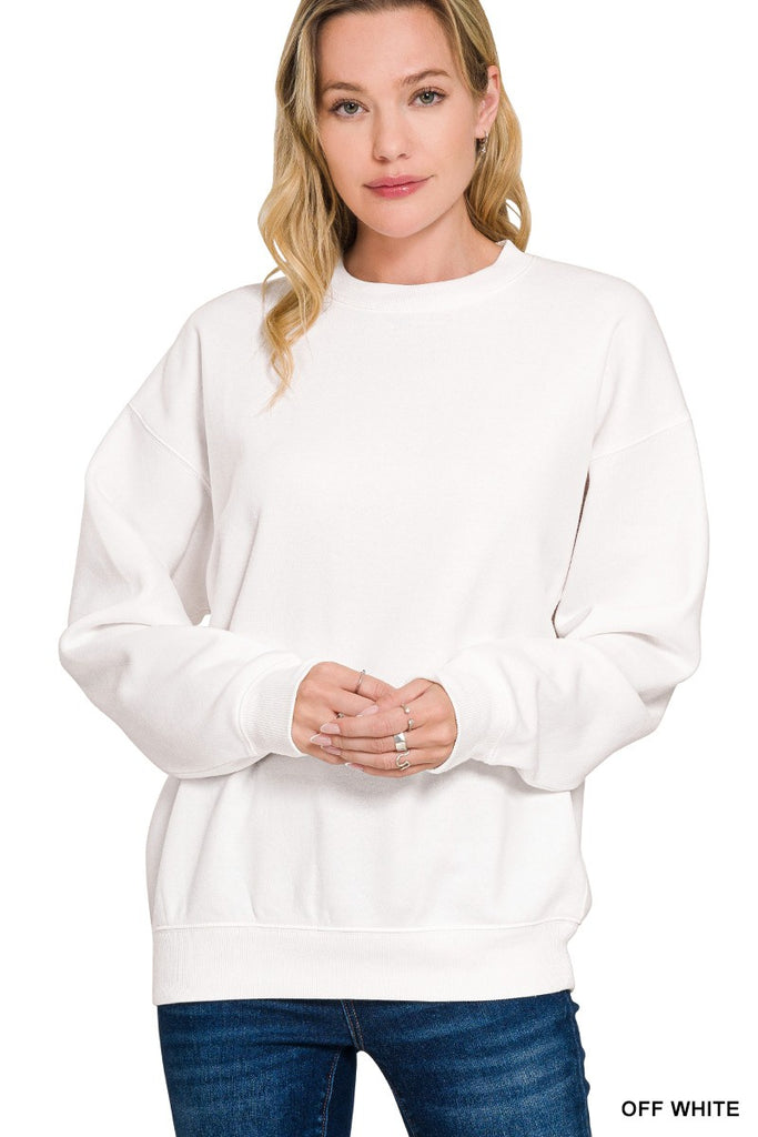 Fleece Crewneck Pullover Sweatshirts