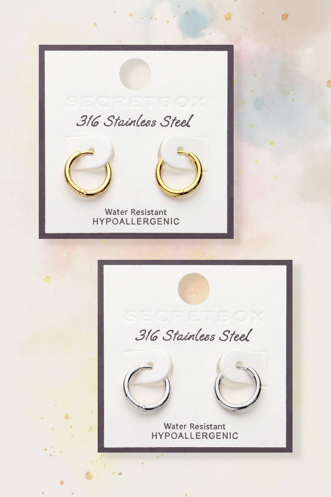 Stainless Steel Mini Hoop Earrings