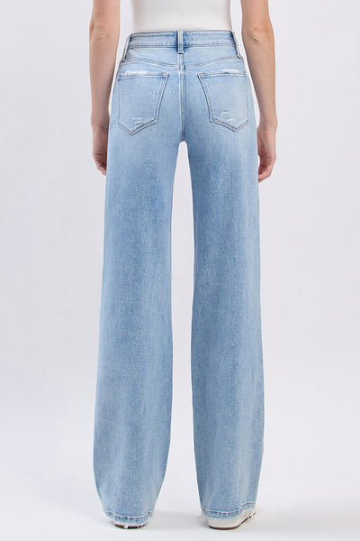 Vervet High Rise Distressed Wide Leg Jean