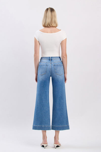 Vervet High Rise Crop Wide Leg Jeans