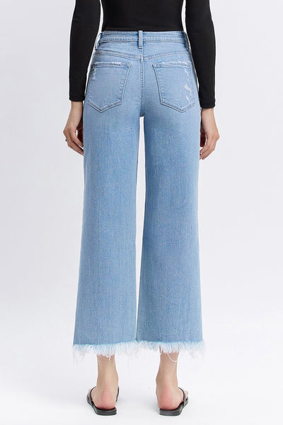 Vervet HR Distressed Crop Wide Jean