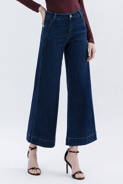Vervet High Rise Ankle Wide Leg Jeans