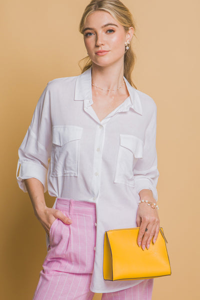 Linen Oversized Button Up Shirt