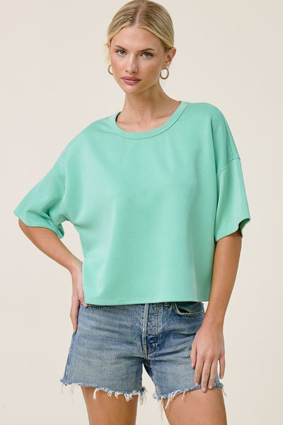 Round Neck Short Sleeve Top
