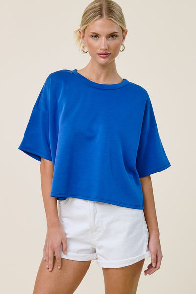 Round Neck Short Sleeve Top