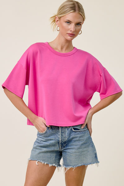 Round Neck Short Sleeve Top
