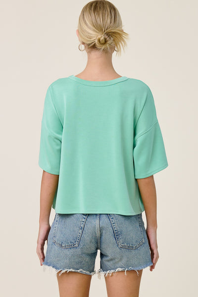 Round Neck Short Sleeve Top