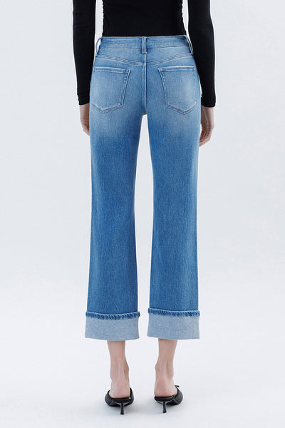 Vervet HR Cuffed Crop Straight Jeans