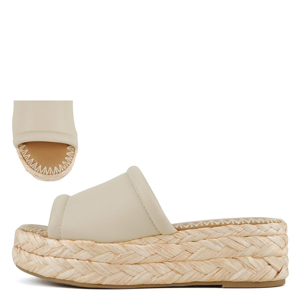 Soda Monte Raffia Braided Platform Sandals